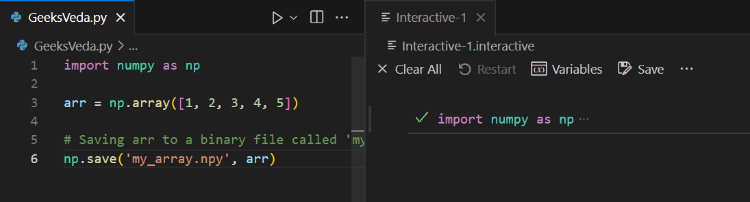 Numpy save() Method in Python