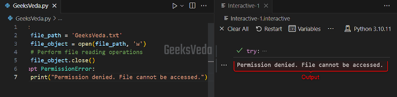 PermissionError in Python