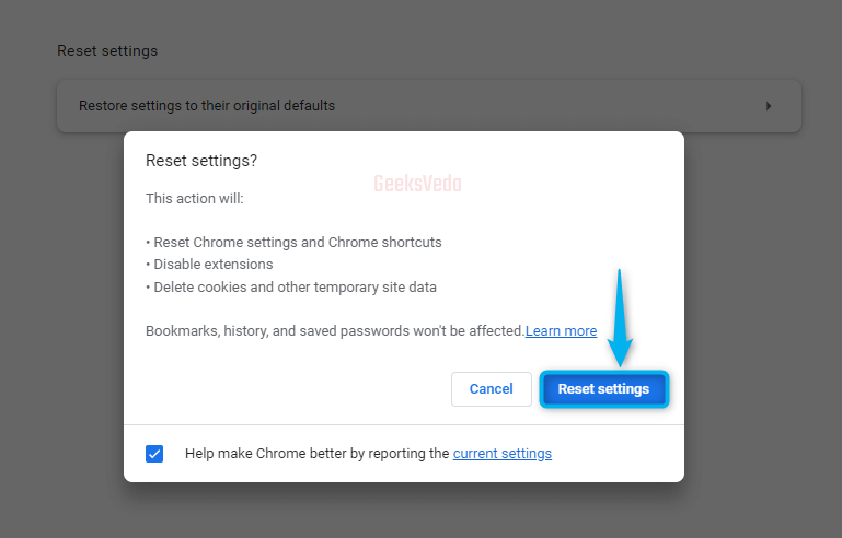 Reset Browser Settings