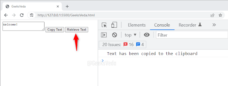 Retrieve Text to Clipboard