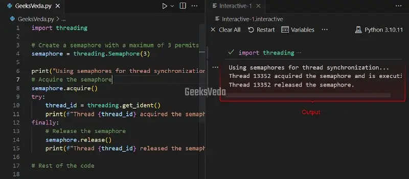 Semaphore - Thread Synchronization in Python