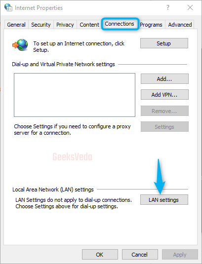 Set Proxy to Automatically Detect Settings