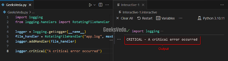 Set up Rotating File Logging in Python