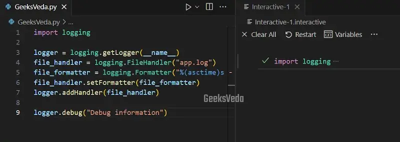 Specify Log File Location and Format