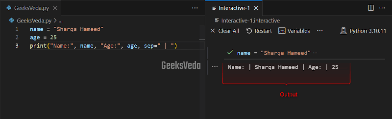 Specify Separators with the "sep" Parameter