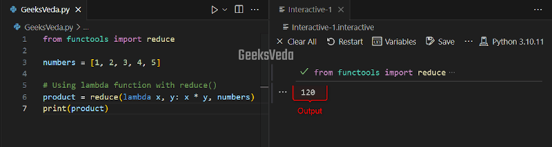 Using Lambda Function with reduce()