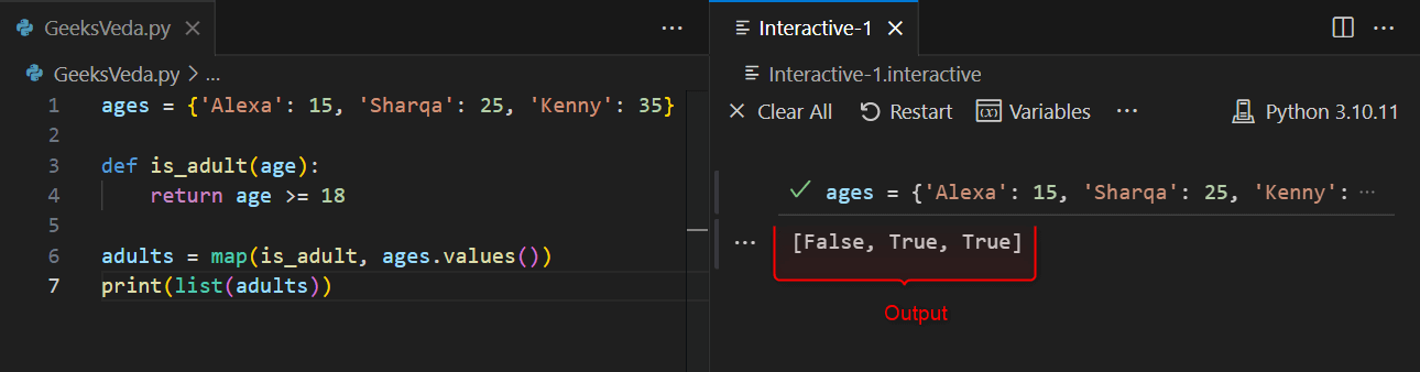 Using Python map() Function With a Dictionary