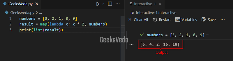 Using Python map() Function With a List of Numbers