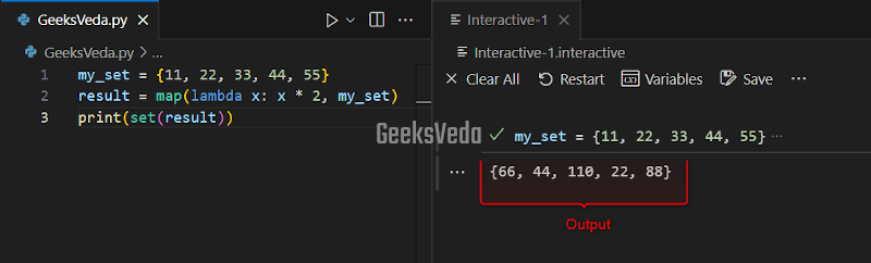 Using Python map() Function With Set