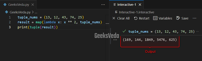 Using Python map() Function With a Tuple