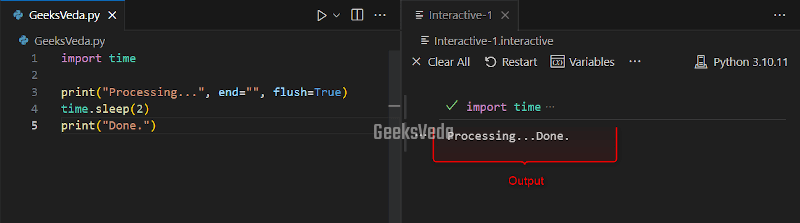 Using flush Parameter in print() Function