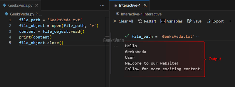 Using read() Method in Python