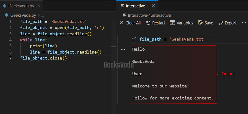 Using readline() Method in Python