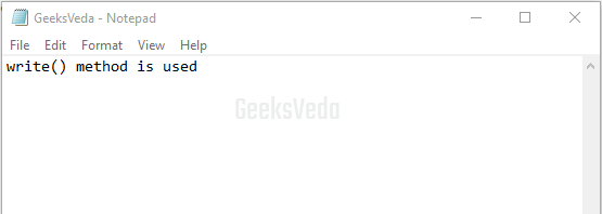 Using write() Method in Python