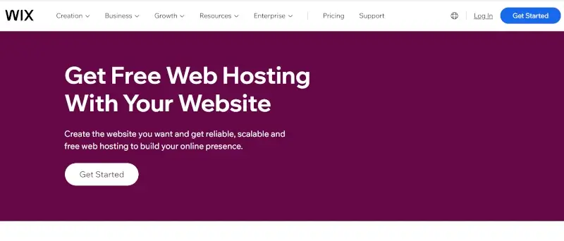 Wix Web Hosting