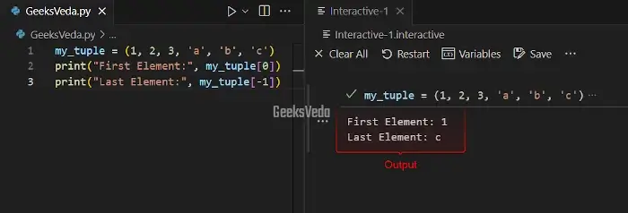 Access Elements of a Tuple in Python