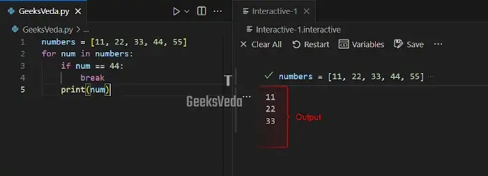 Break Statement in Python