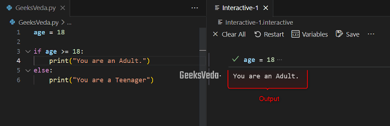 Check Age Eligibility Using Python if…else Statement