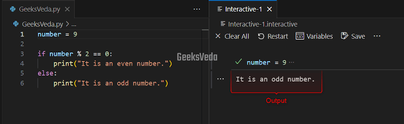 Check if Number is Odd or Even Using Python if…else Statement