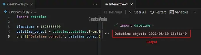 Convert Unix Timestamp to datetime in Python