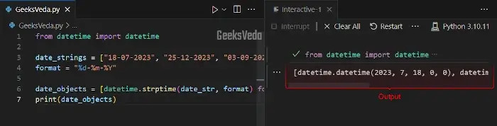 Convert a List of Date Strings into Datetime Objects