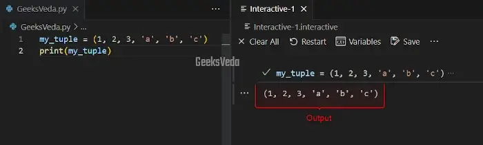 Create a Tuple in Python