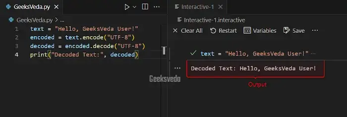 Decoding String With decode()