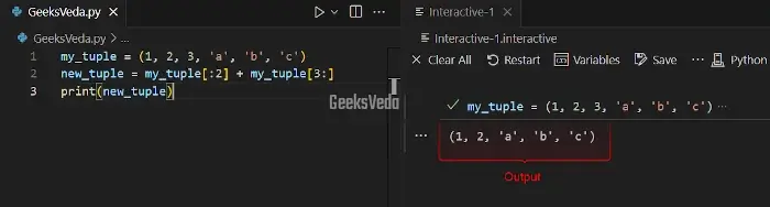 Delete Elements From a Tuple in Python