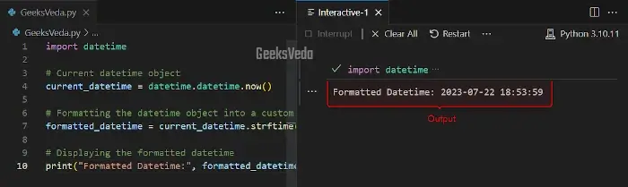 Display datetime in Custom Formats in Python