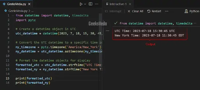 Format Dates for Different Time Zones