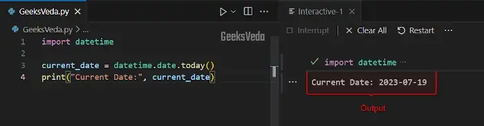 Get Current Date in Python