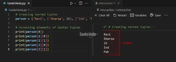 Nested Tuples in Python