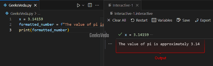 Number Formatting and Output in Python