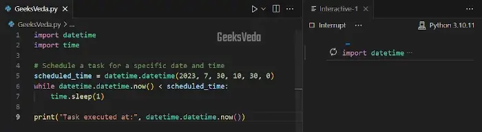 Schedule Tasks with Date and Time in Python