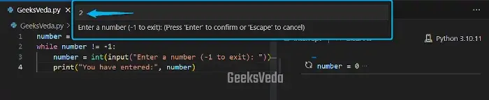 Sentinel Value With while loop