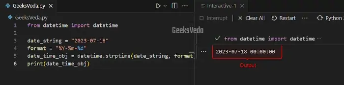 Using Python datetime.strptime() Method