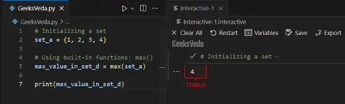 Using max() Function in Python