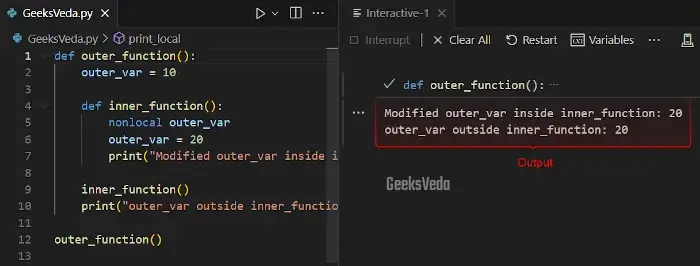 Access Variables in Enclosing Scope