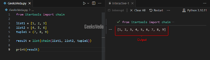 Chaining Lists and Iterables in python