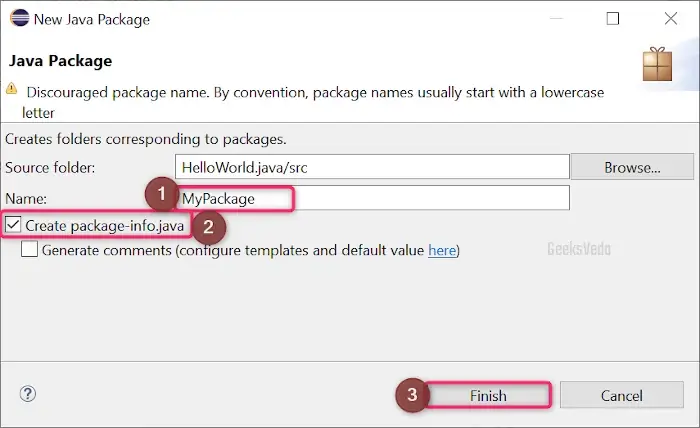 Configure Package Settings