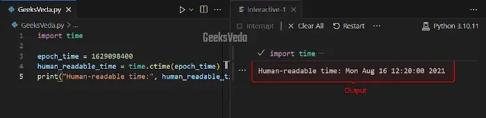 Convert Epoch time to Human Readable Format