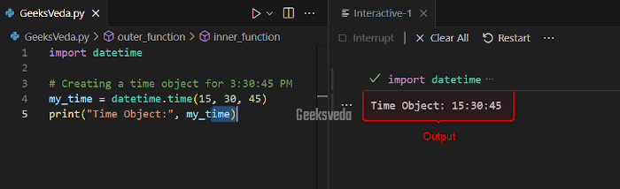Create Time Objects