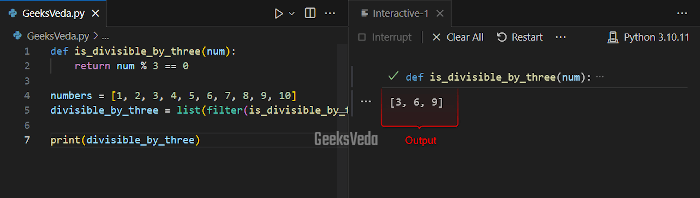 Filtering with Regular Functions