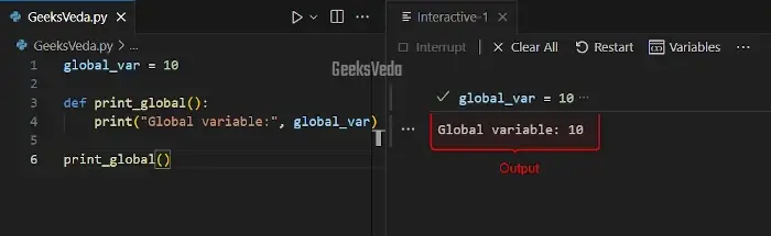 Global Scope in Python