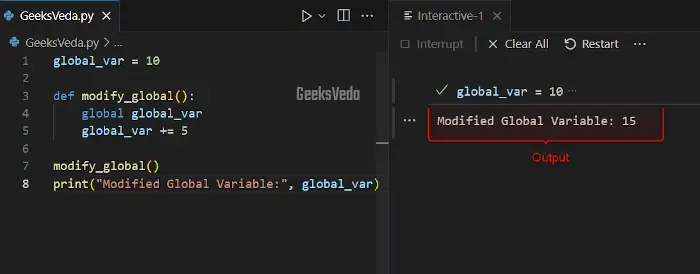 Modify Global Variables in Python