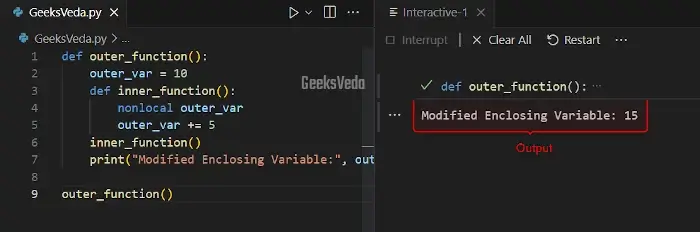 Modify Variables in Enclosing Scope