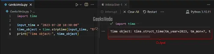 Parse Strings to Time Objects with time.strptime()