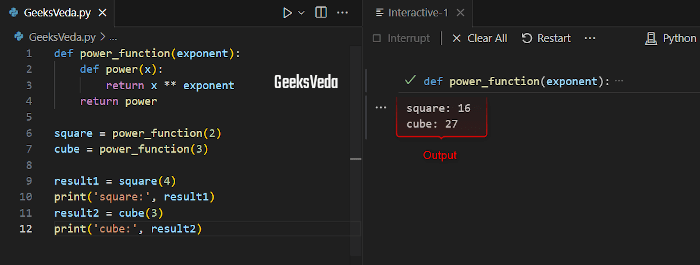 Return Closure in Python