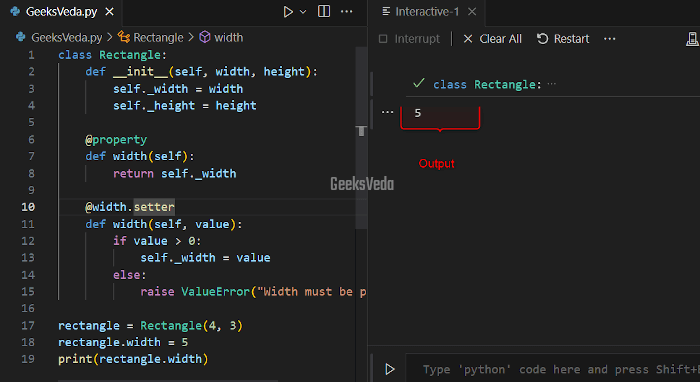 Setter Methods in Python