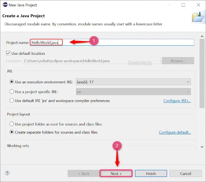 Set up Your Java Project Settings